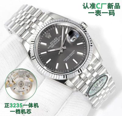 ROLEX Datejust 3235 Movement 36MM 904L Steel Luminous Dark Grey Replica Watch